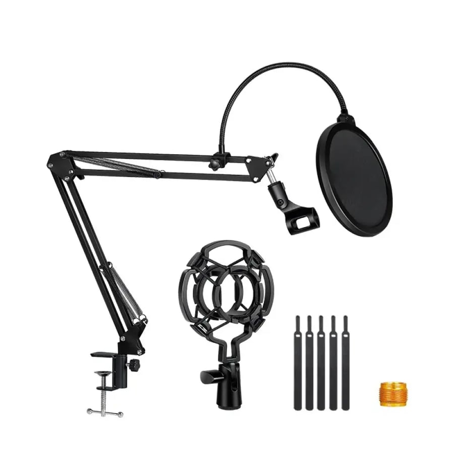 حامل ذراع مقص احترافي لحامل ميكروفون Bm800 مع دعامة ناتئ عنكبوتية حامل ميكروفون عالمي للصدمات