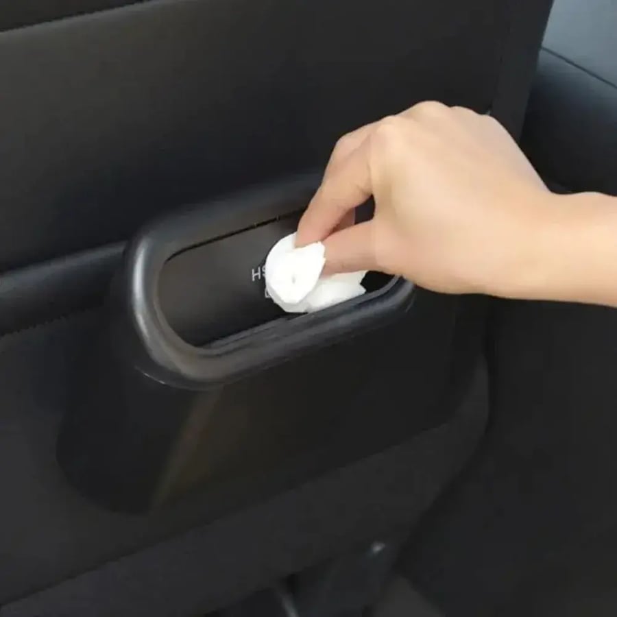 سلة مهملات سيارة معلقة سوداء