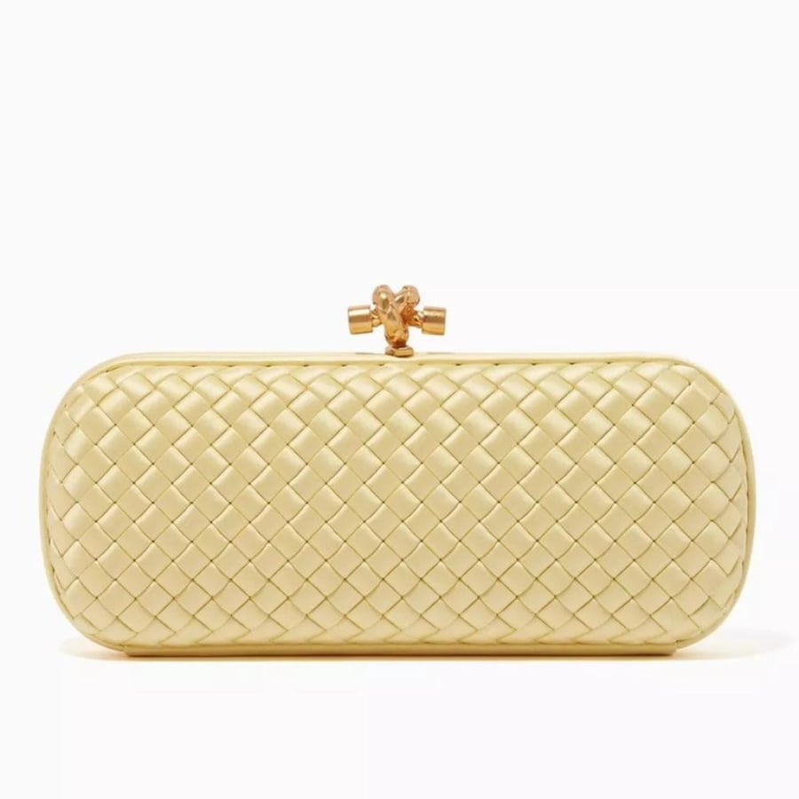 bottega Satin Knot Clutch