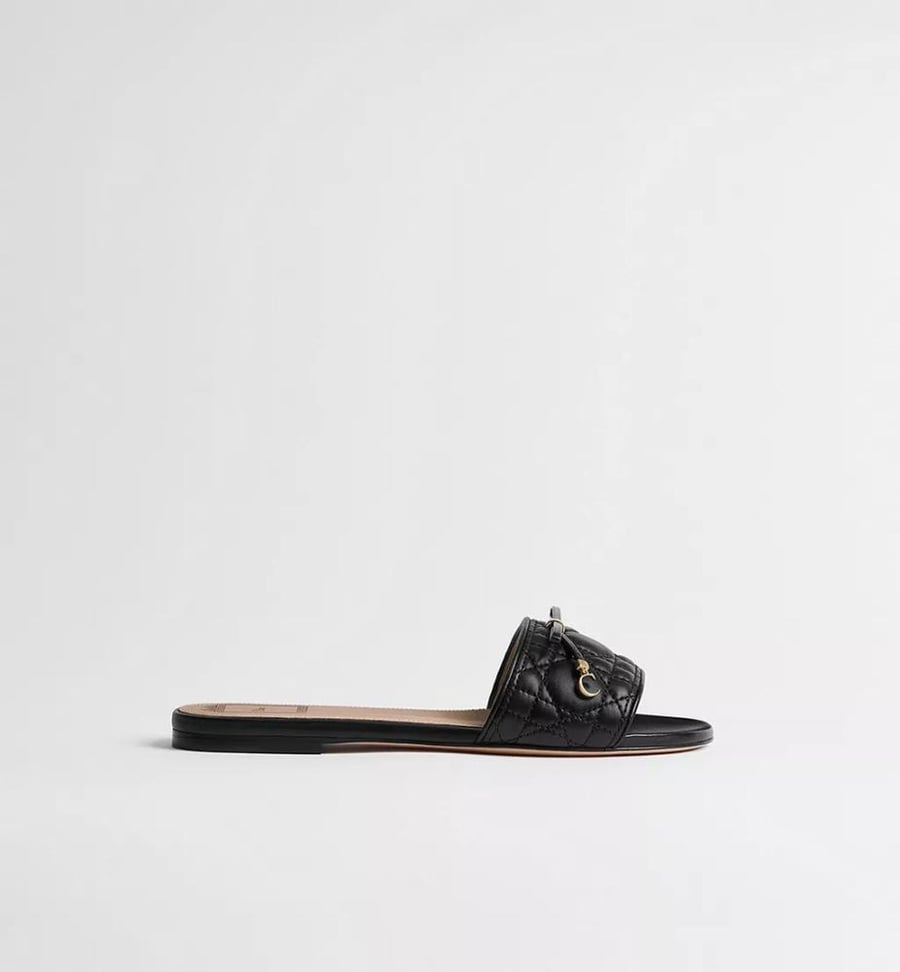 dior quilted flat