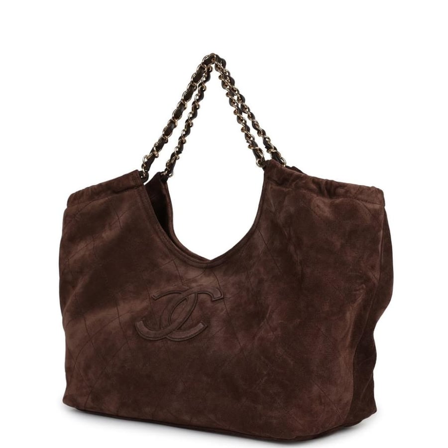 chanel Coco Base Shopping Suede and Lambskin