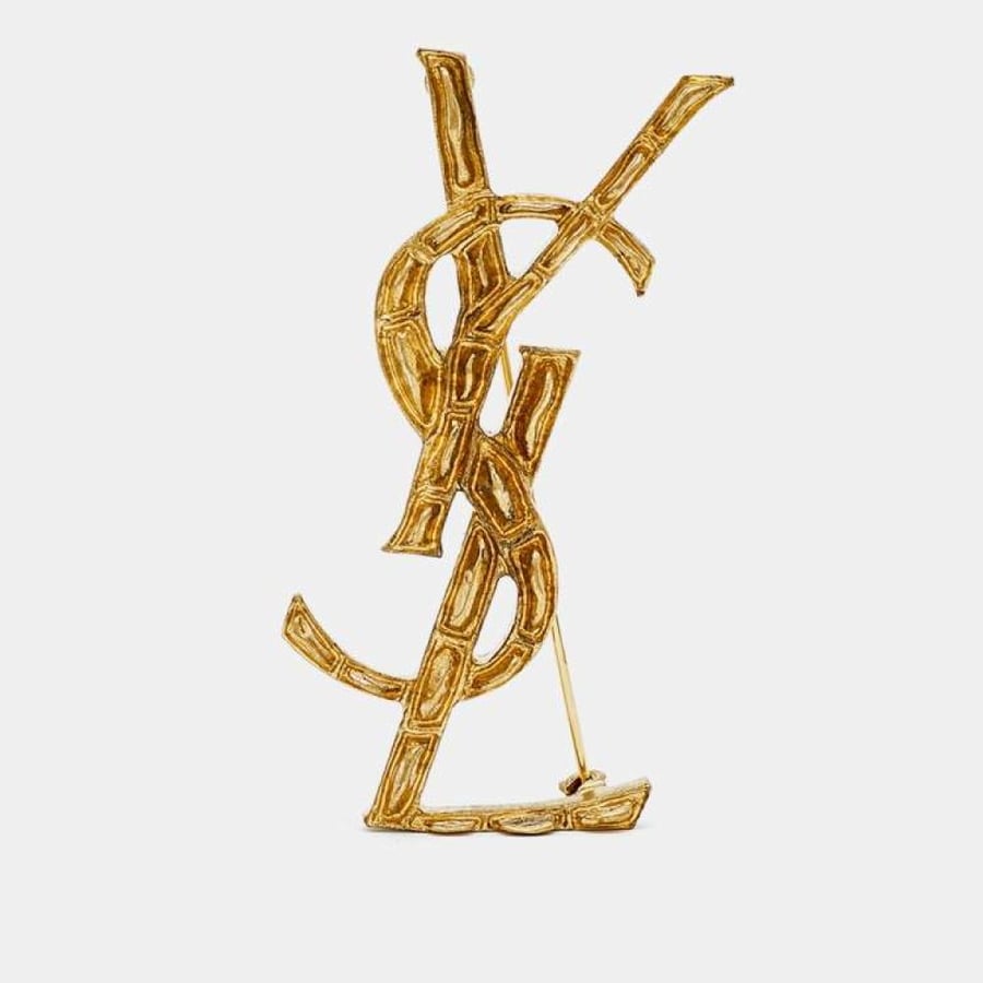 SAINT LAURENT Monogram  Opyum Brooch