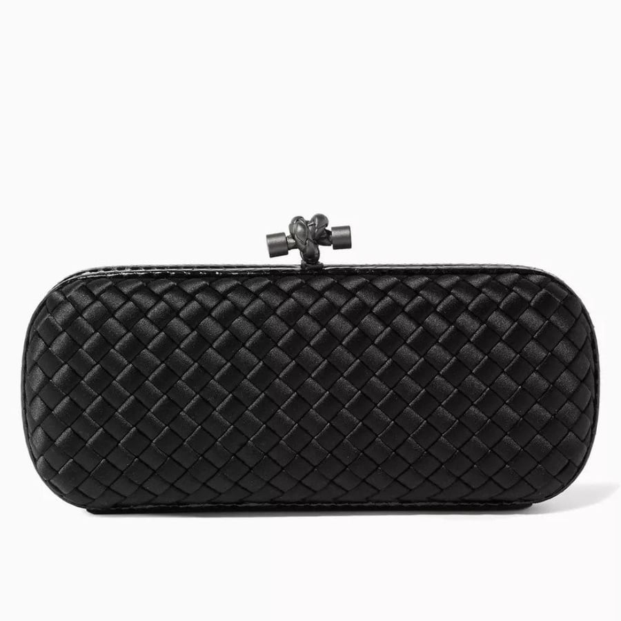 bottega Satin Knot Clutch