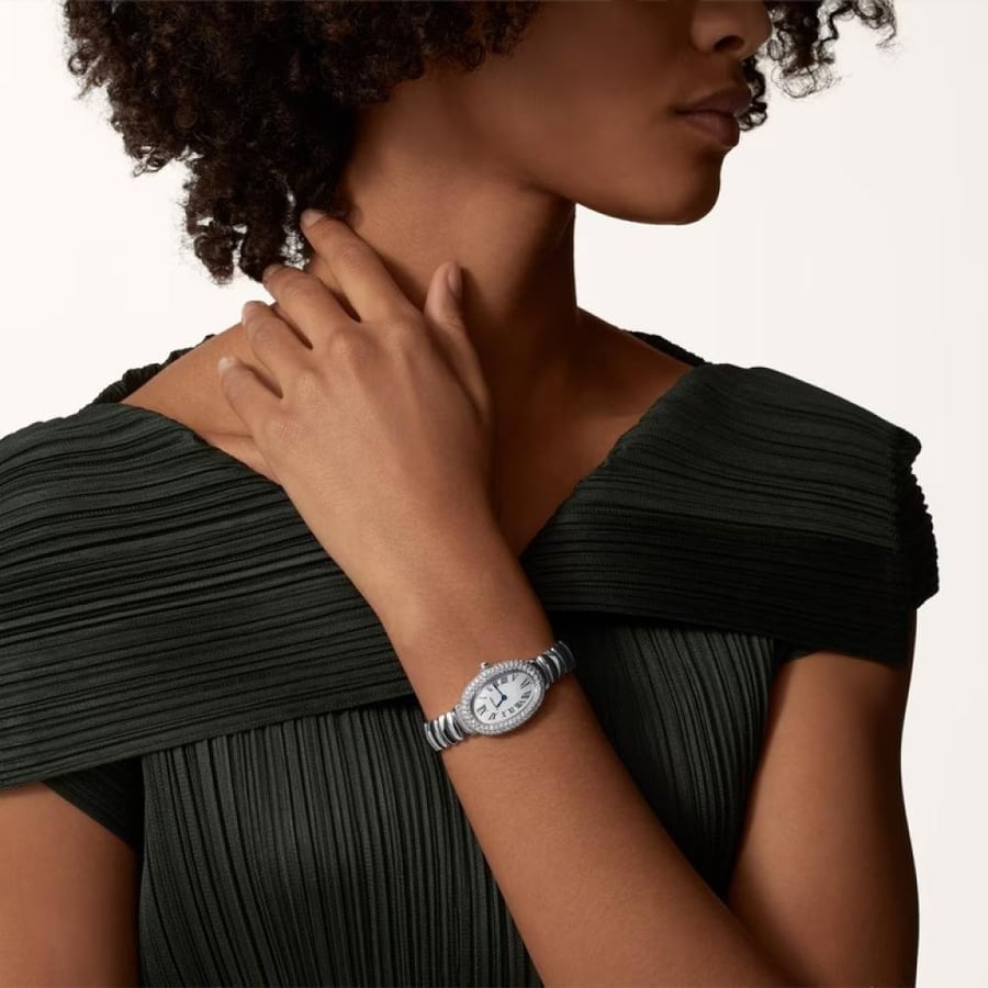 cartier Baignoire steel watch
