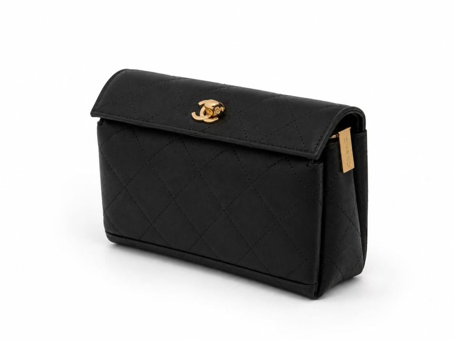 Chanel quilted upper flap pouch