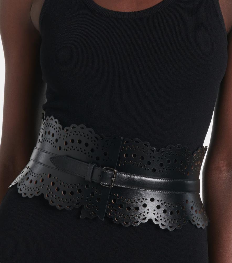 alaia Leather corset belt