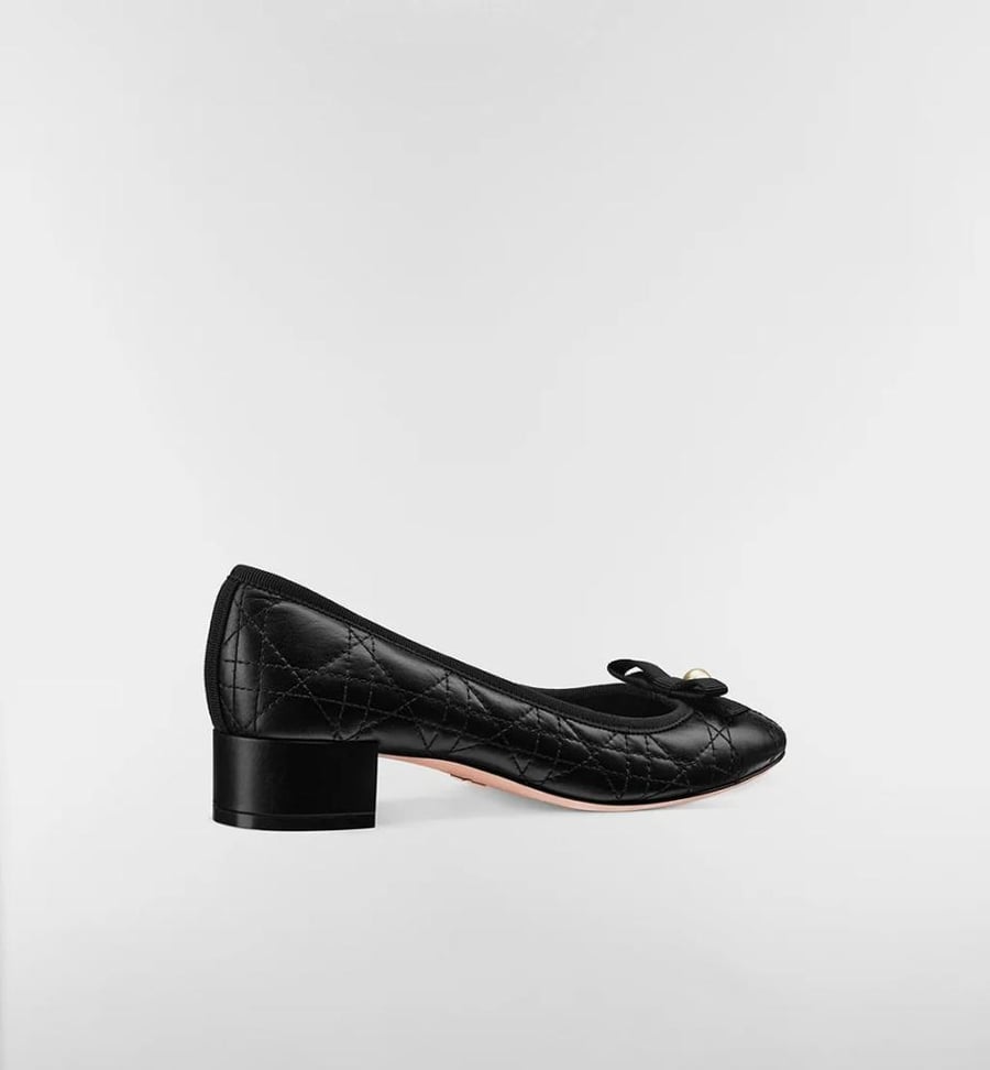 dior quilted ballet flat