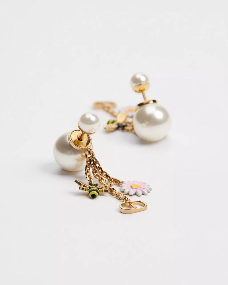 dior tribales flower bee earrings