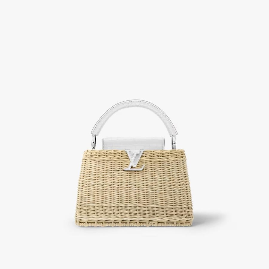 lv Capucines woven bag