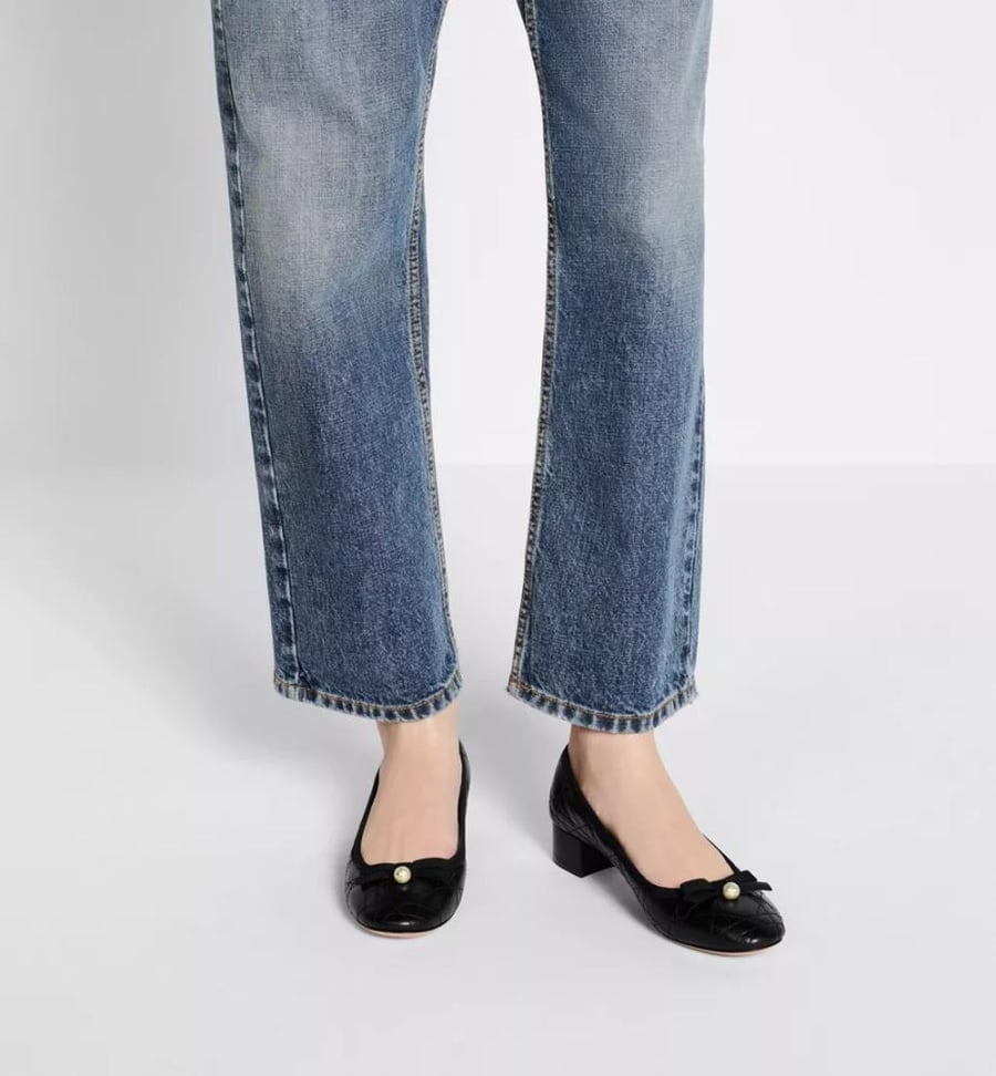 dior quilted ballet flat