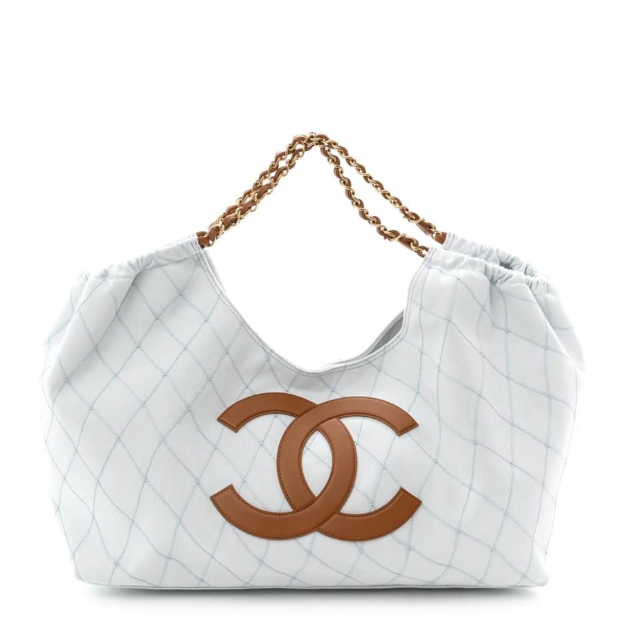 chanel Coco Base Shopping Suede and Lambskin