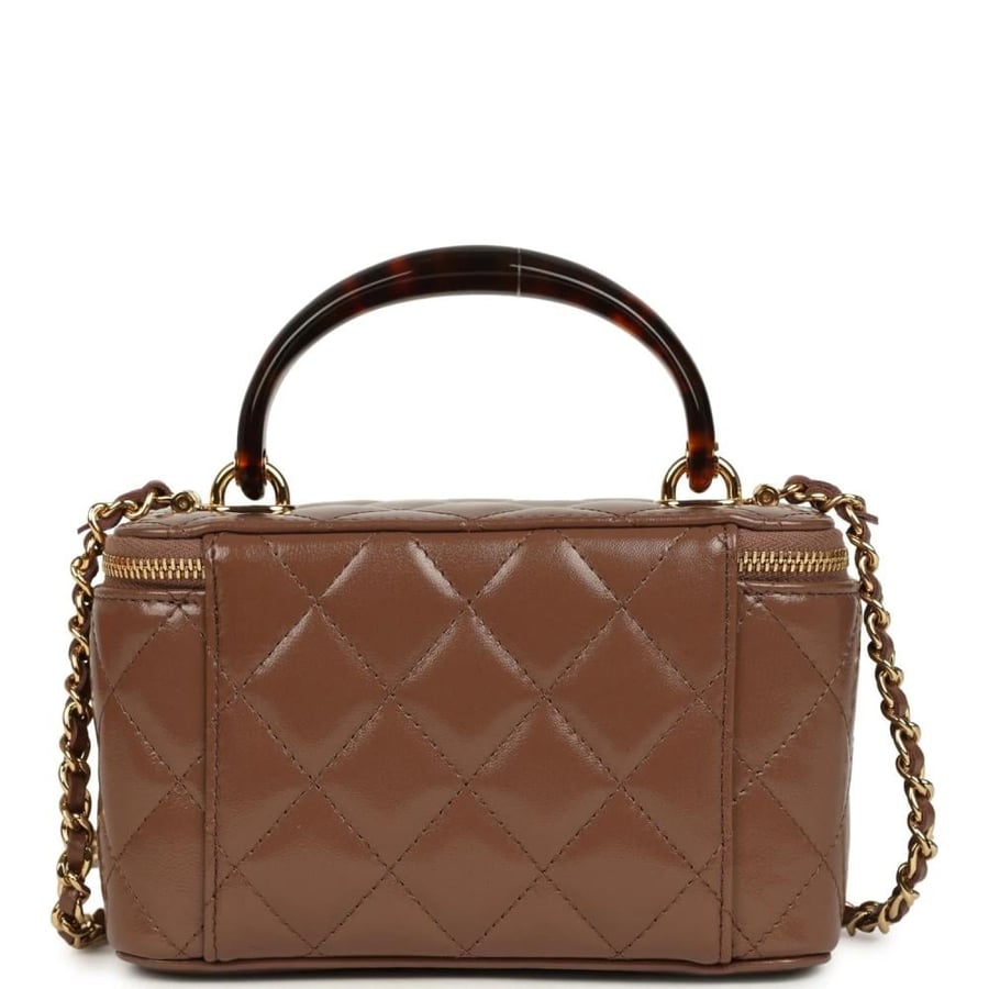 Chanel Small Tortoiseshell Top Handle Vanity Case