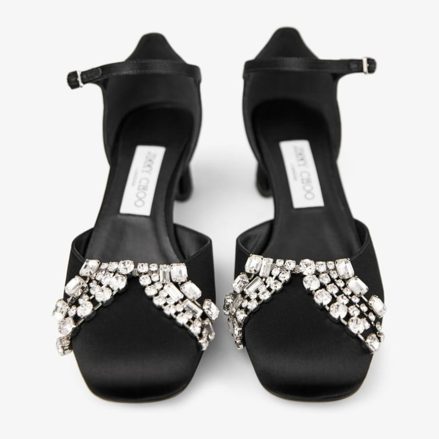 Jimmy choo Black Satin Pumps