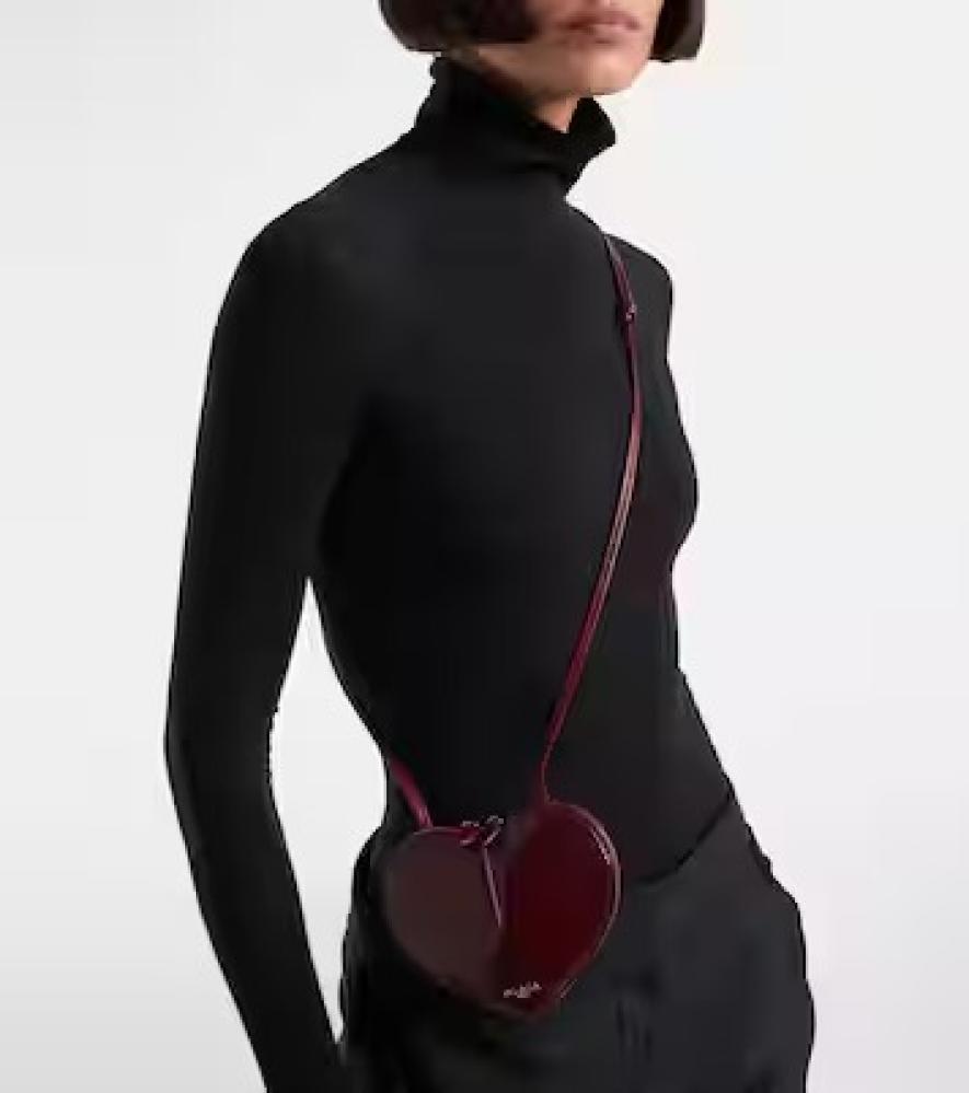 alaia Le Cœur patent leather crossbody bag