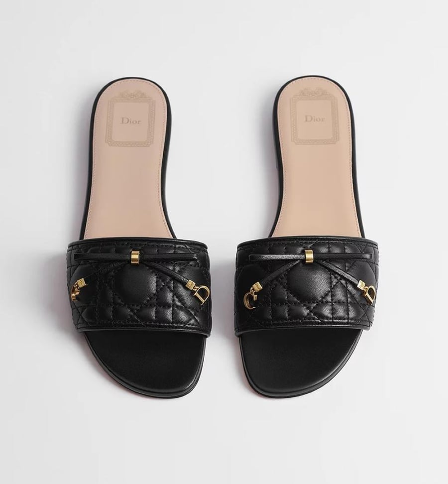 dior quilted flat