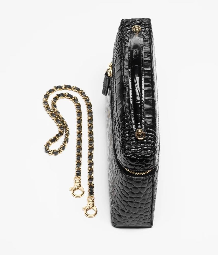 Chanel Top Handle Vanity chain croco