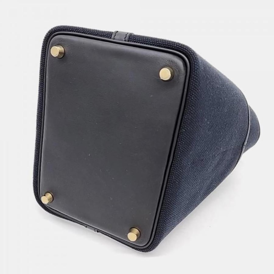 hermes Canvas and Leather Cargo Lock Picotin