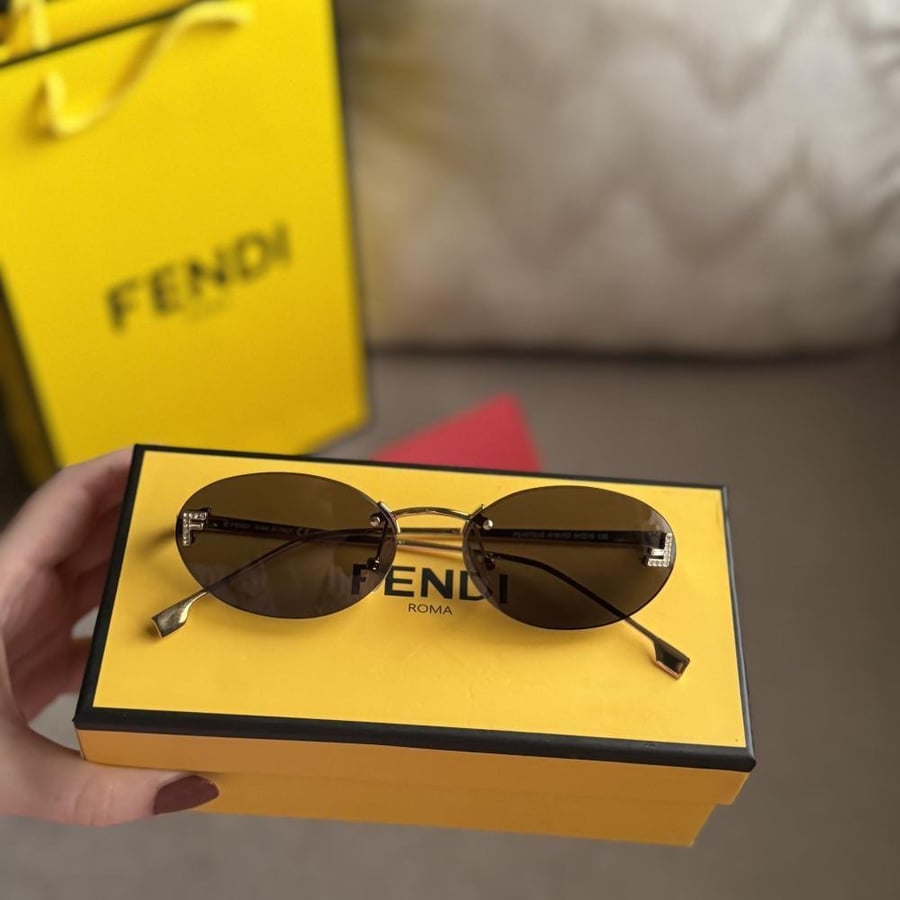 Fendi Eyewear Oro Rosa Fendi First Crystal Sunglasses - Women