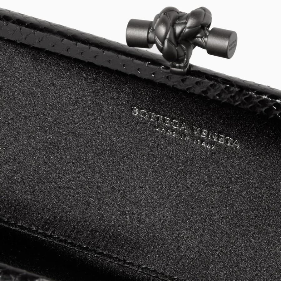 bottega Satin Knot Clutch