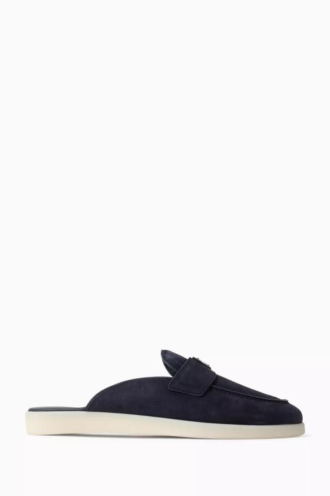 prada suede loafer flat