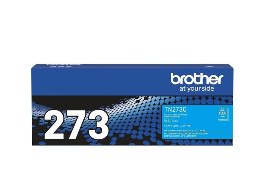 Brother Genuine TN273C Standard Yield Cyan Ink Printer Toner Cartridge, Prints up to 1,300 pages