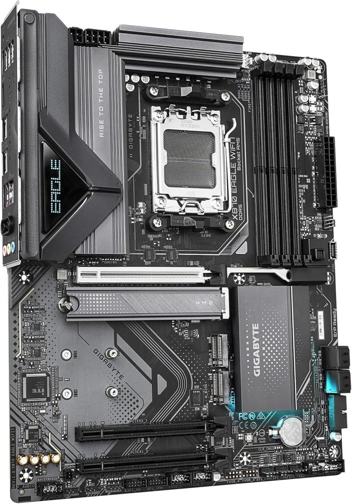 GIGABYTE X870 Eagle WIFI7 AM5 LGA 1718, ATX, DDR5, 4X M.2, PCIe 5.0, USB4, Wi-Fi 7, 2.5GbE LAN, EZ-Latch, Q-Flash