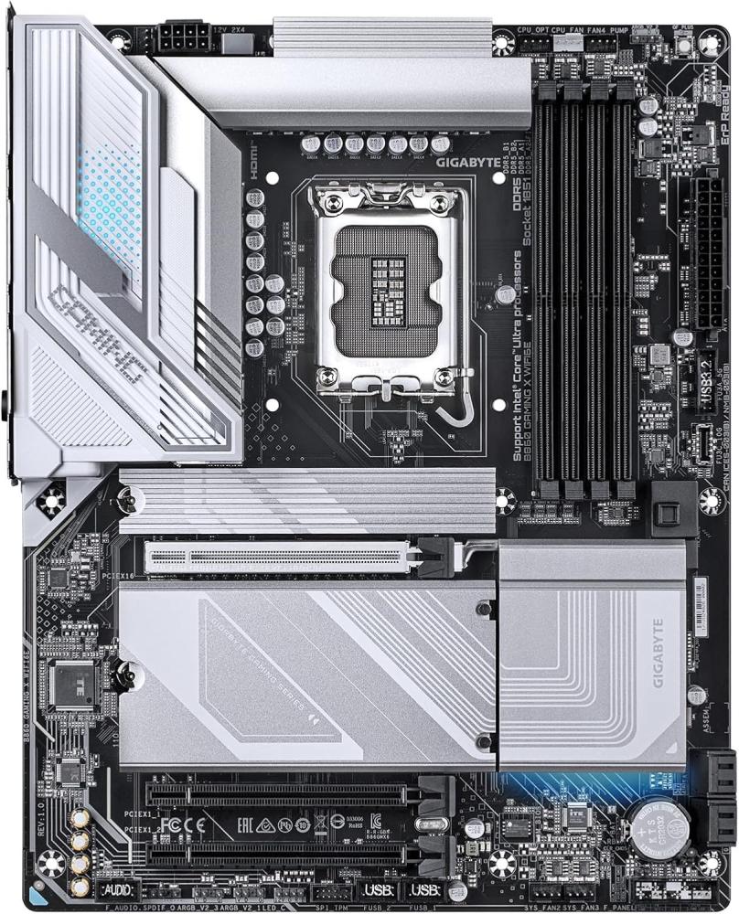 GIGABYTE B860 Gaming X WIFI6E Intel Core Ultra (Series 2) LGA 1851 Motherboard, ATX, DDR5, 3X M.2, PCIe 5.0, USB-C, WIFI6E, 2.5GbE LAN, EZ-Latch