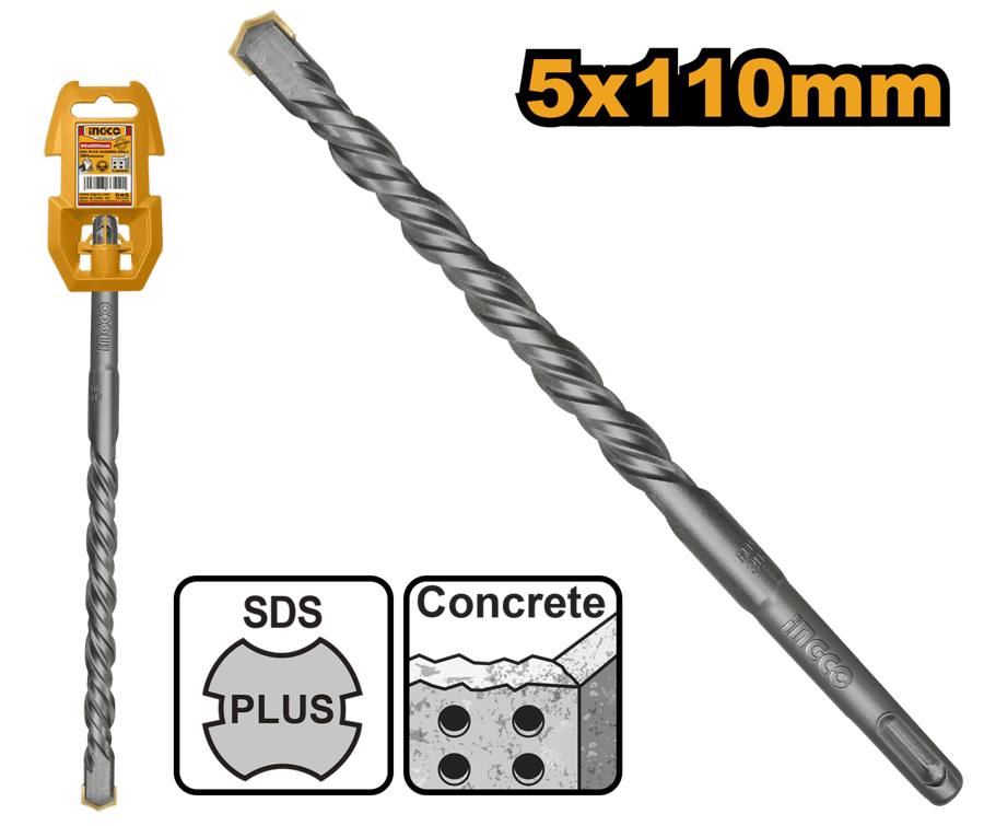 ريشة حفر خرسانة وجدران هيلتي SDS Plus إنكو INGCO مقاس 5x110mm — DBH1210501