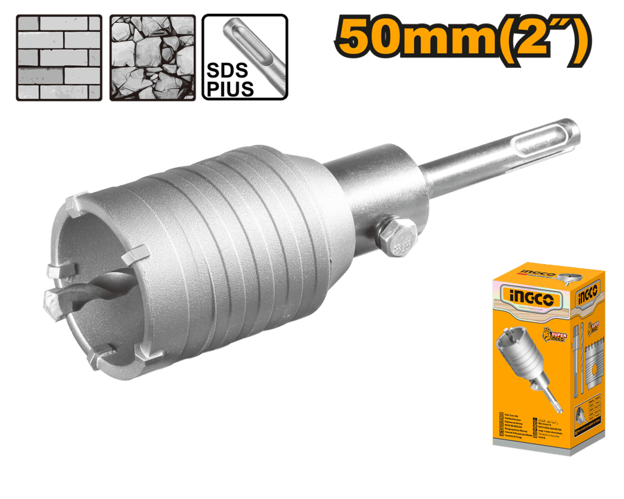 كوب ريشة تخريم خرسانة وجدران إنكو INGCO 50mm SDS Plus — HCB0501