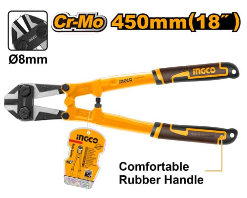 مقص براغي وأسلاك صلبة إنكو INGCO 18 بوصة مقاس 8mm كروم موليبريديوم — HBC0818