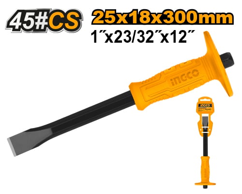 أزميل تكسير خرسانة مسطح عريض بمقبض حماية إنكو INGCO 300mm — HCCL082412