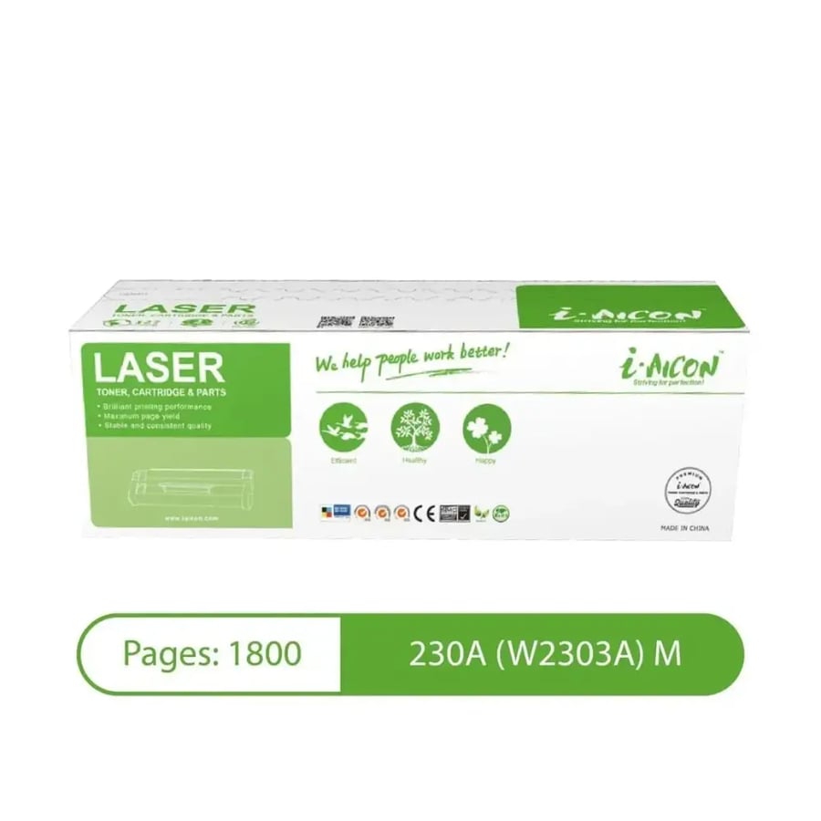 اي-ايكون حبر ليزر ارجواني متوافق مع (HP W2303A|230A)