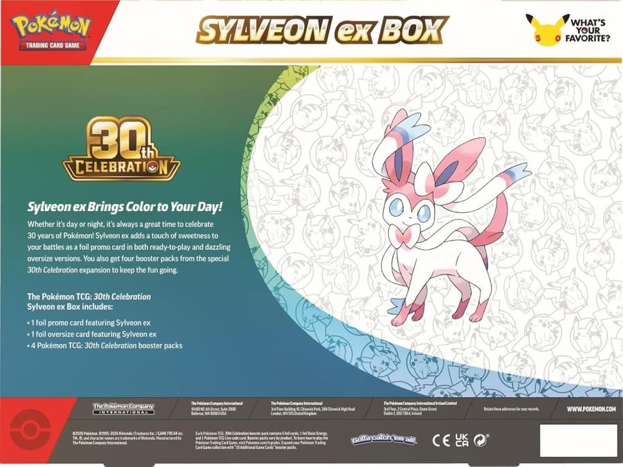 Pokémon TCG: 30TH Celebration Sylveon EX Box