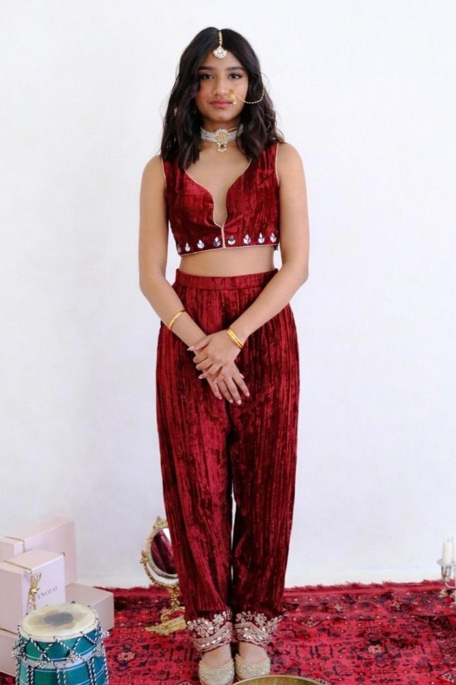 Areej - Ruby Velvet Set