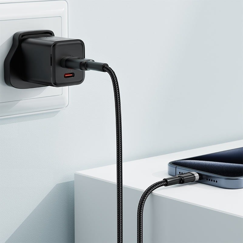 كيبل شحن USB-A إلى USB-C ايس فاست بسرعة 3A – نايلون مجدول ورؤوس ألمنيوم ACEFAST C22-04