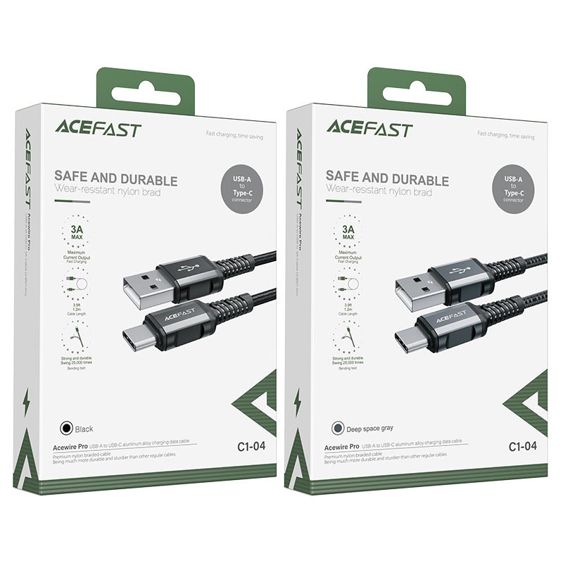 كيبل شحن ايس فاست (C1-04) USB إلى Type-C سريع 3A مظفر