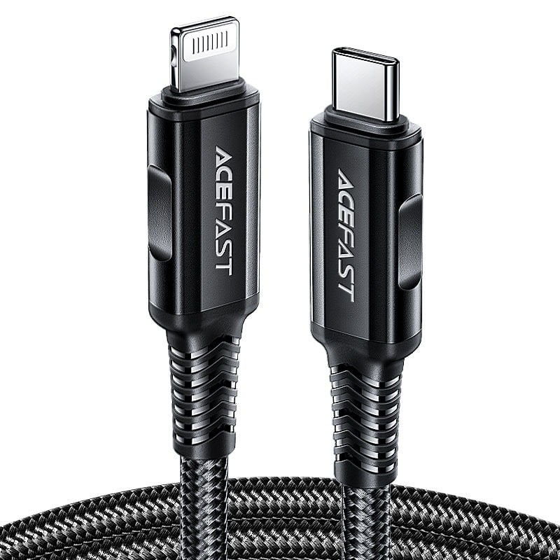 كيبل شحن Type-C إلى Lightning ايس فاست (ACEFAST C4-01) 30W نايلون مجدول 1.8م معتمد MFI