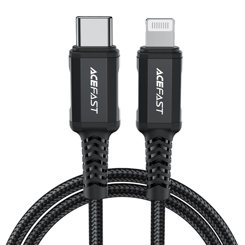 كيبل شحن Type-C إلى Lightning ايس فاست (ACEFAST C4-01) 30W نايلون مجدول 1.8م معتمد MFI