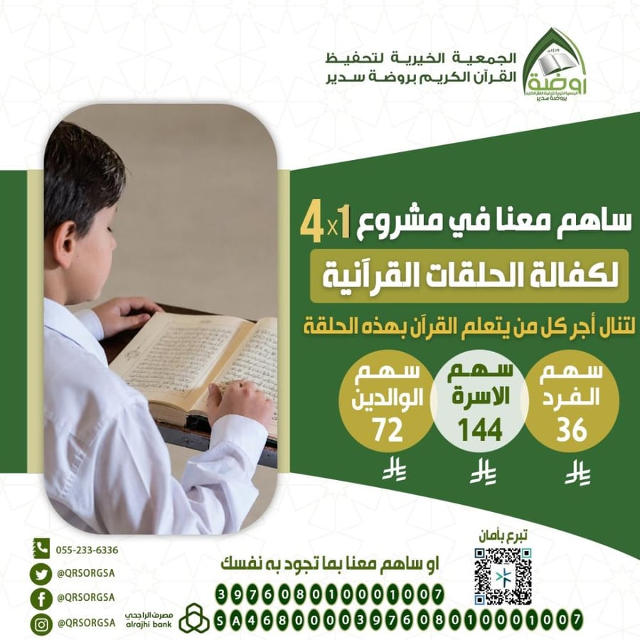 مشروع 4x1 لكفالة الحلقات القرآنية