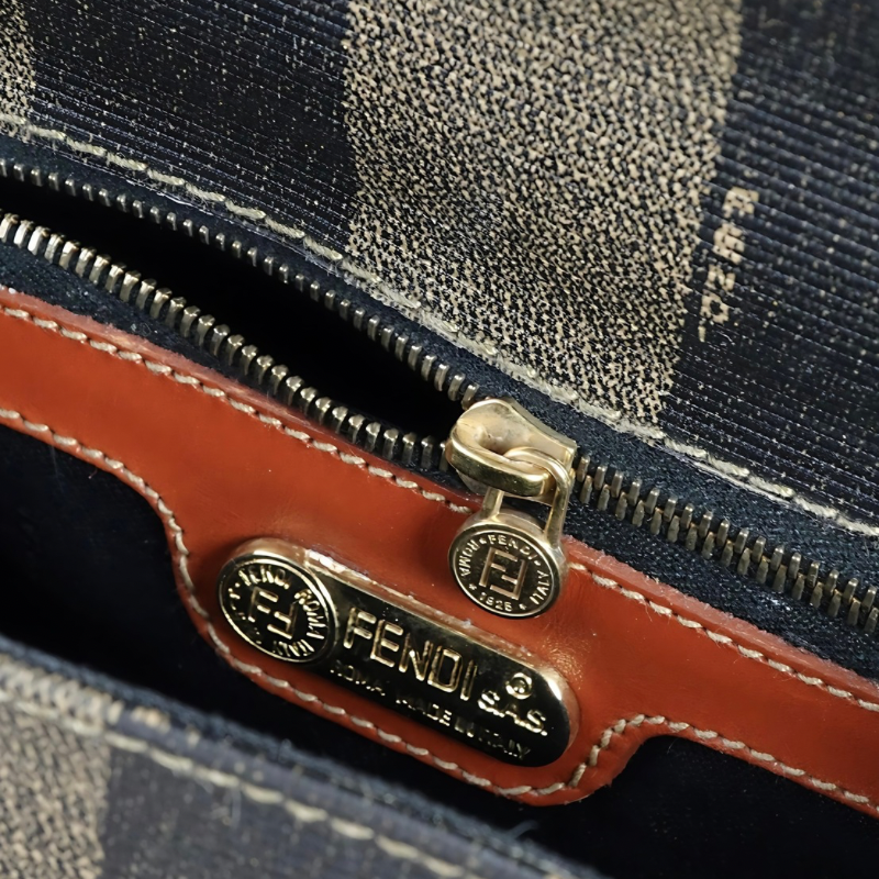 Vintage Fendi Pequin Top Handle Bag