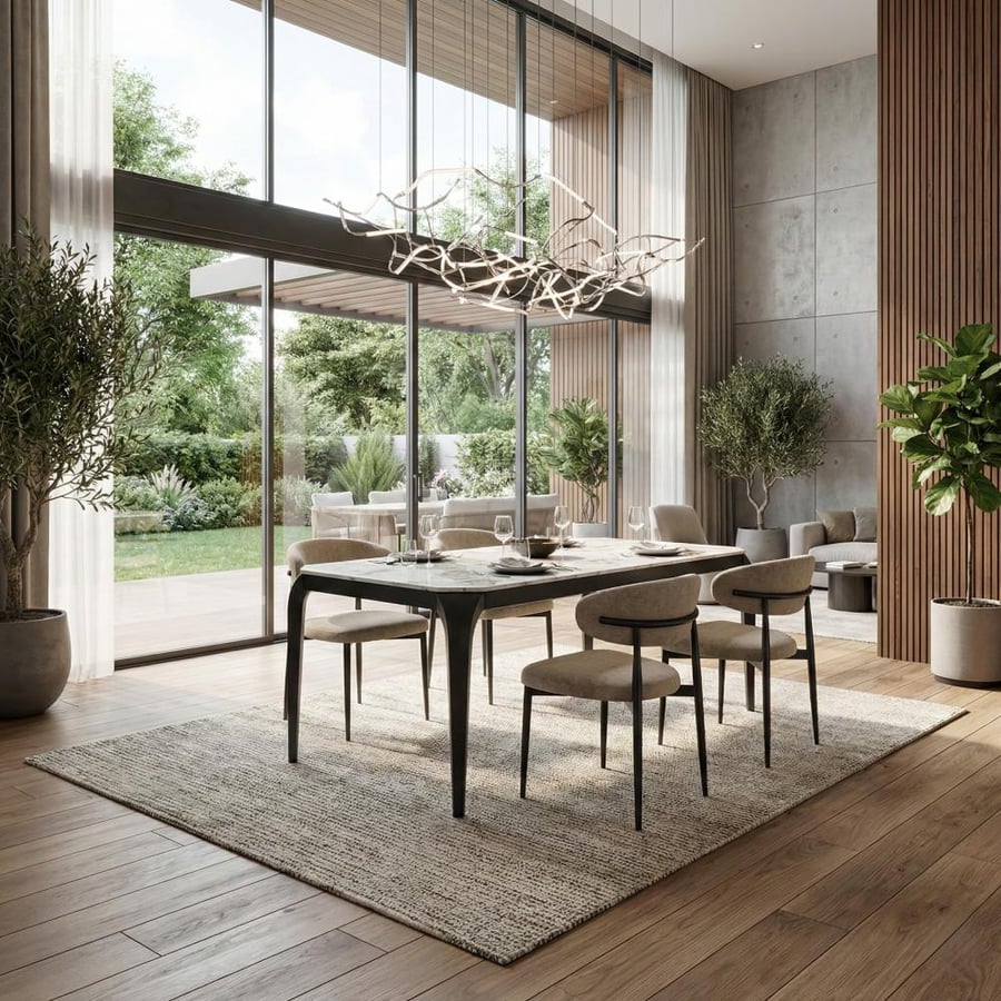 Ceramic dining table set (4+1) - a touch of luxury