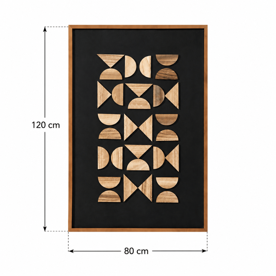 لوحة ديكور بإطار أسود مقاس 120 × 80 سم