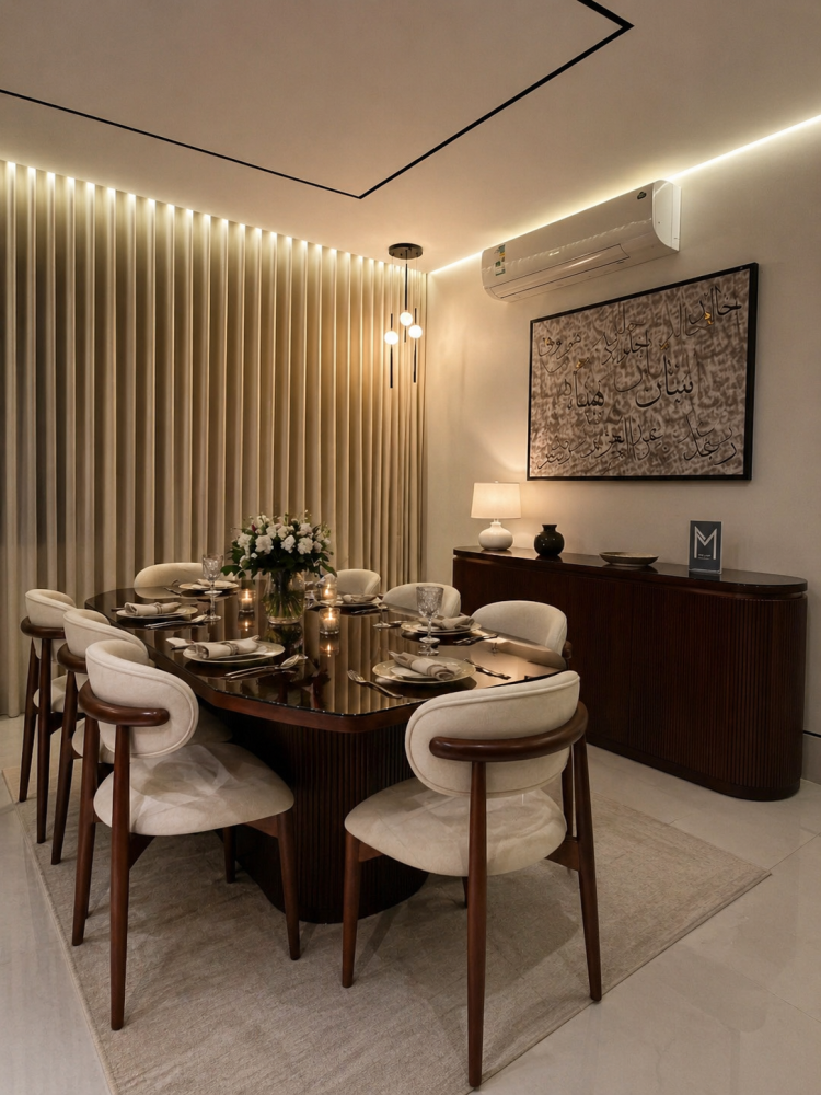 طاولة طعام 8 كراسي سطح زجاج سكريت