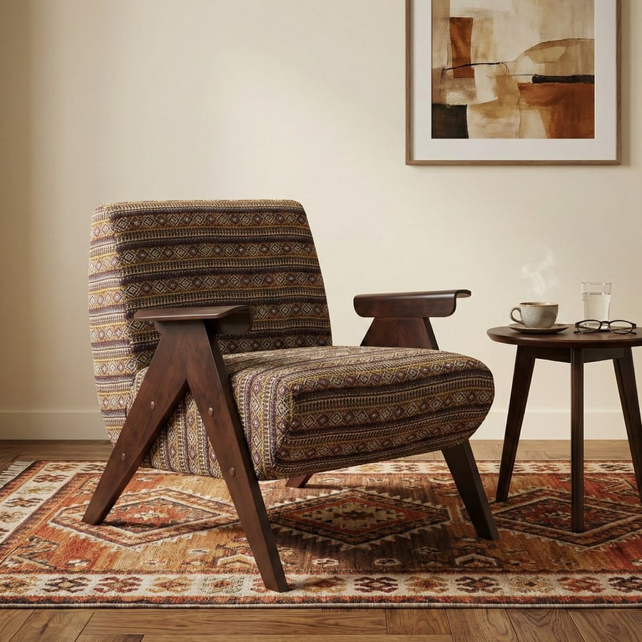 "Coffee" single chair: a traditional touch with a modern spirit