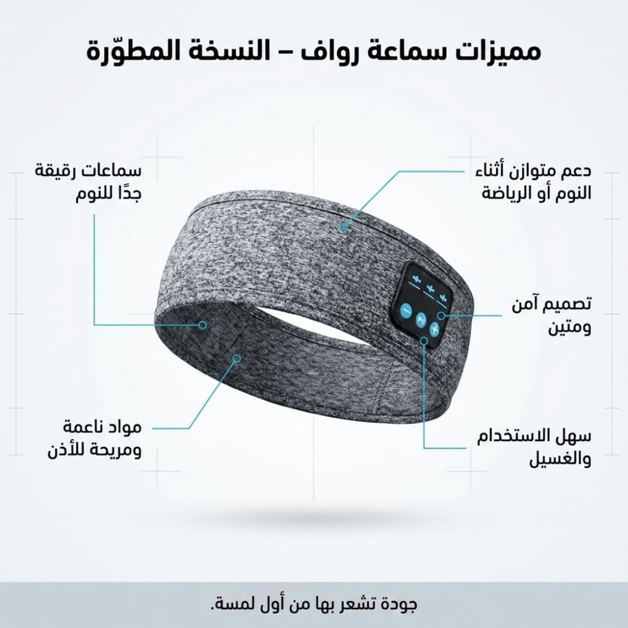 ️ سماعة رواف™ TravelMate 3 في 1 – راحة كاملة أثناء السفر