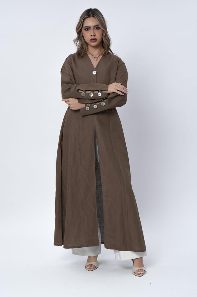 Sulaya belt abaya Brown