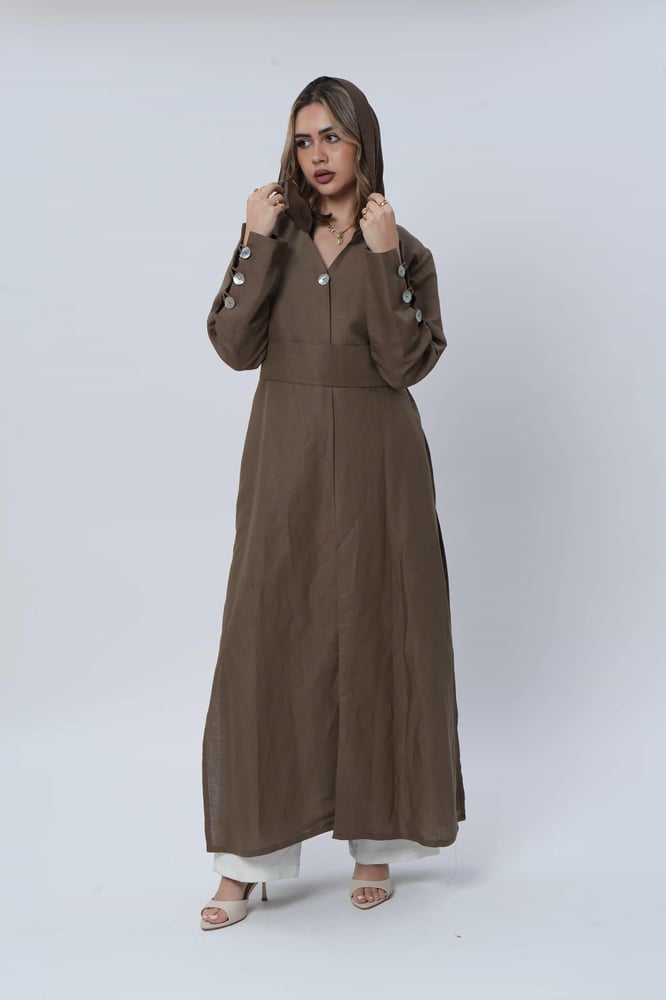 Sulaya belt abaya Brown
