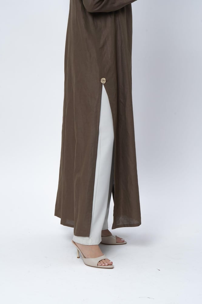 Sulaya belt abaya Brown