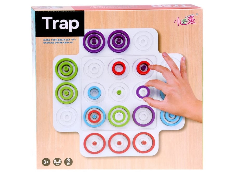 لعبة ثلاثية الفوز الخشبية 2 في 1 – TRAP