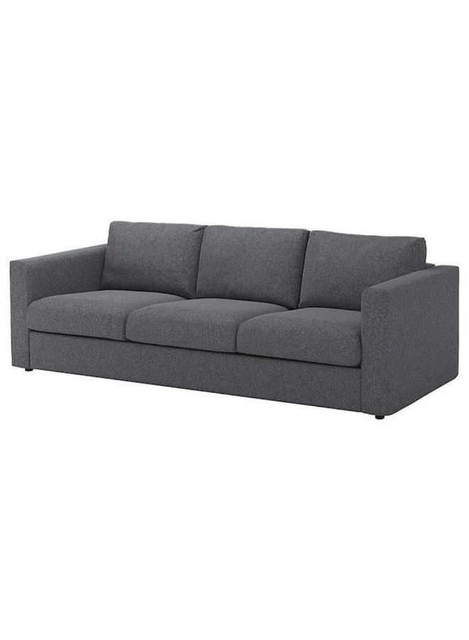 Three-seater sofa and linen set - grey